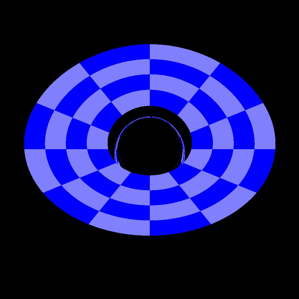 Disk at 45degrees around Schwarzschild Black Hole